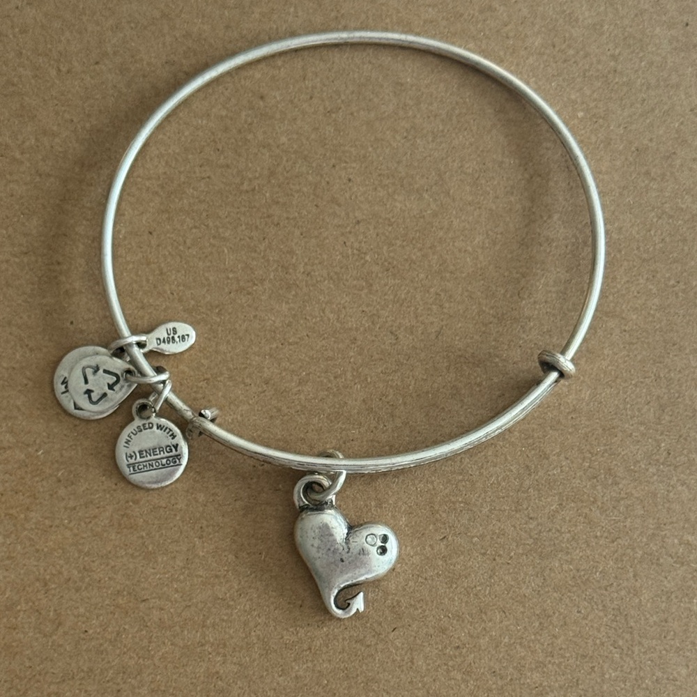 Alex and Ani Silver Heart with Arrow Charm Bracelet